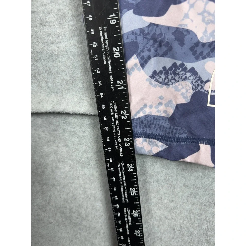Reebok Leggings Womens XL Blue Pink Camo Athletic Workout Activewear Pockets